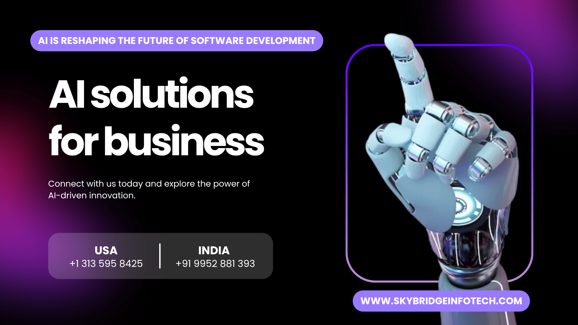 The Future of Software Developing Intelligent Applications with AI - Skybridge Infotech