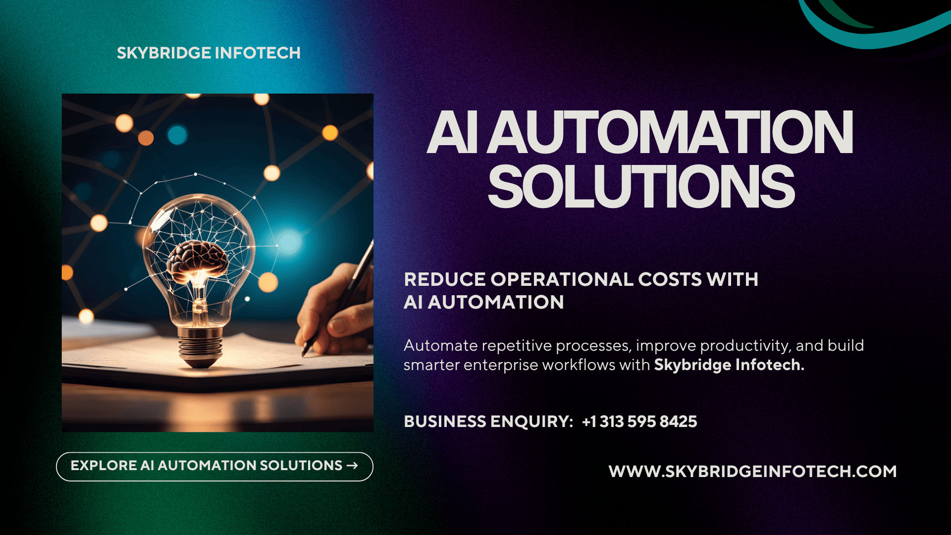 AI Automation Solutions That Reduce Operational Costs - Skybridge Infotech
