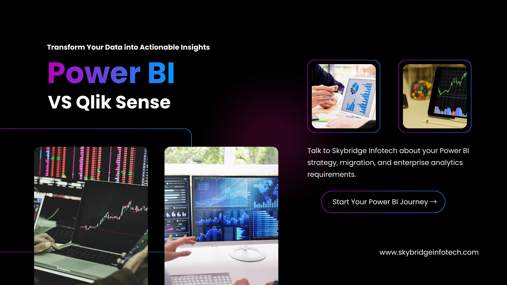 Power BI vs Qlik Sense: Complete Enterprise Comparison | Skybridge Infotech