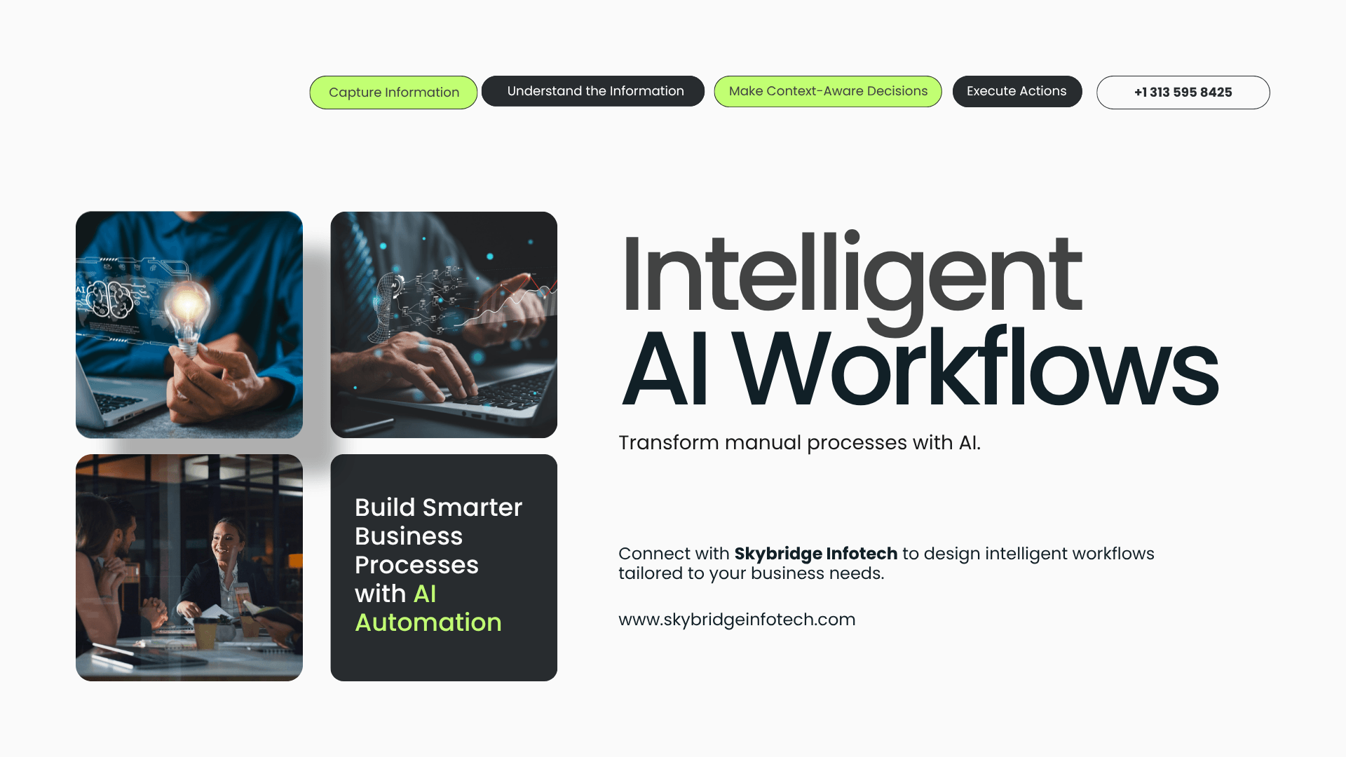 Replacing Manual Business Processes with Intelligent AI Workflows | Skybridge Infotech